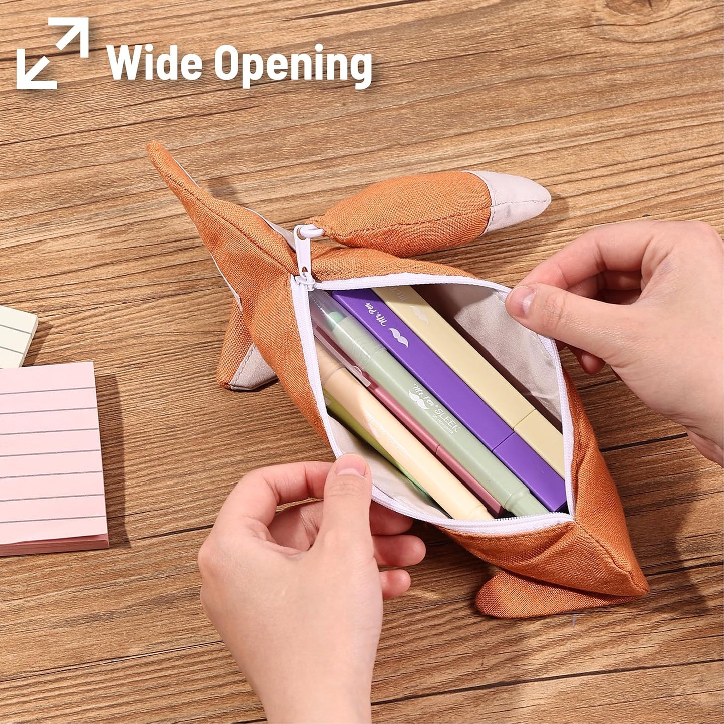 Animal Pen Case, Fox Pencil Case, Animal Pencil Pouch Animal, Kids Pencil Case for Kids, Cute Pencil Pouch for Girls and Boys, Pen Pouch, School Pencil Case Pouch, Animal Pencil Case Pack