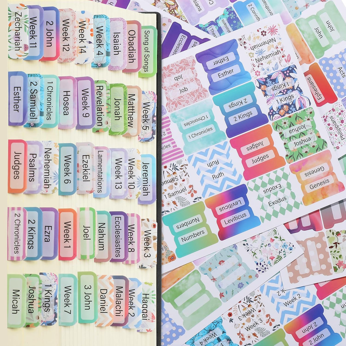 Mr. Pen- Bible Tabs, 120 pcs, Colorful, Laminated Bible Tabs for Women and Men