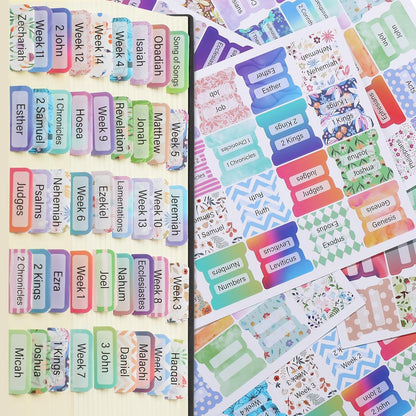 Mr. Pen- Bible Tabs, 120 pcs, Colorful, Laminated Bible Tabs for Women and Men