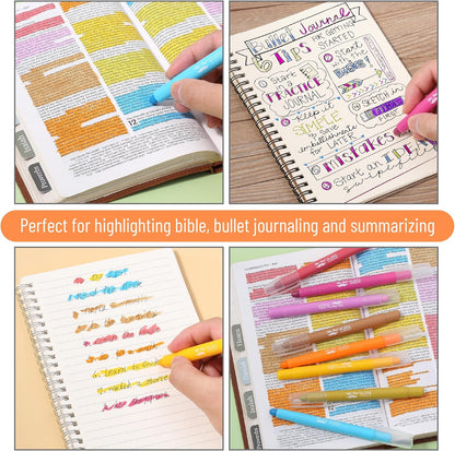 Mr. Pen- Gel Highlighter, 8 Pack, Sunshine & Smiles, Bible Highlighters No Bleed, No Bleed Highlighters, Bible Highlighter, Bible Markers