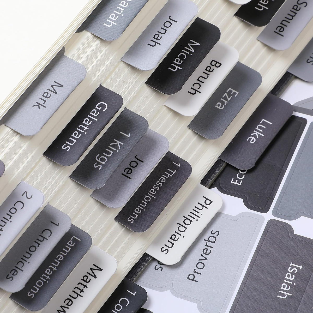 Mr. Pen- Bible Tabs, 75 Tabs, Gray, Laminated Bible Tabs for Women and Men