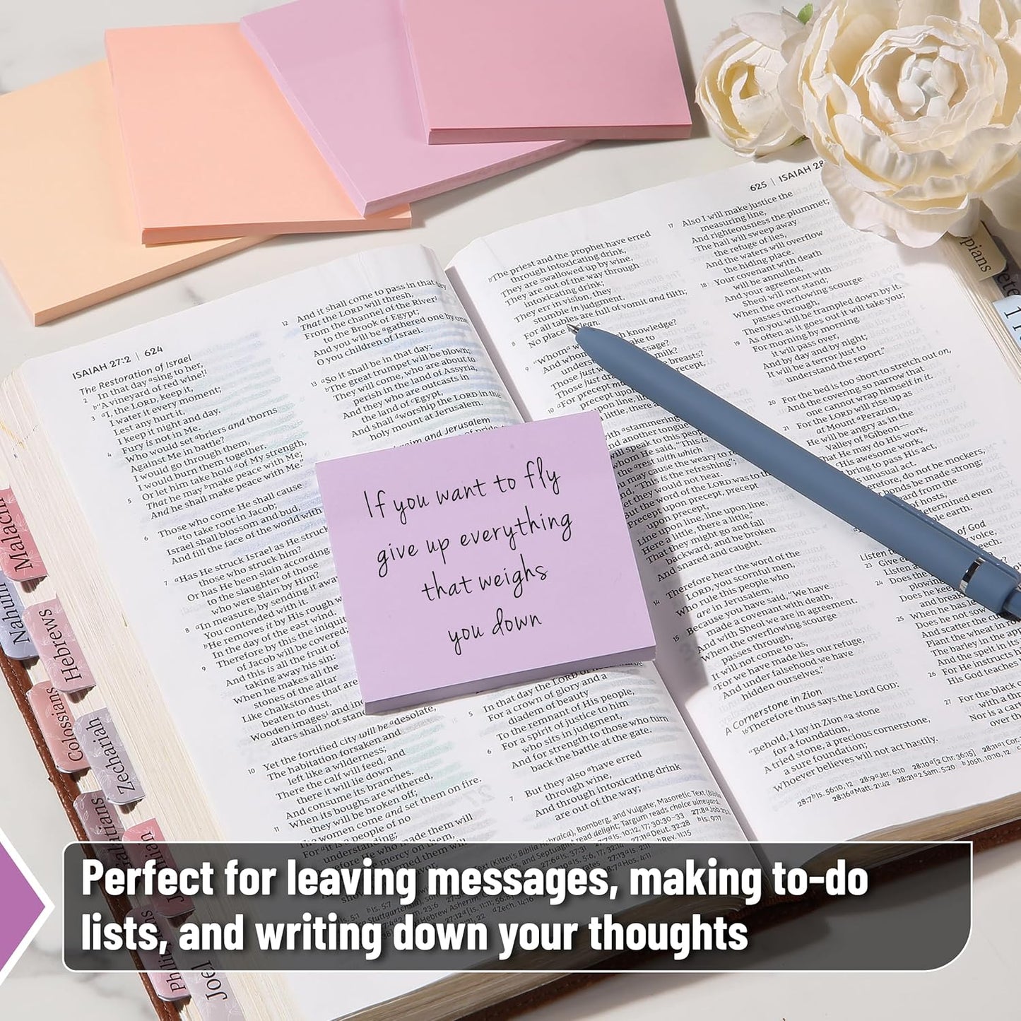 Colorful Sticky Notes 3x3 Inch, 12 Pads, 600 Sheets, Sunset Sorbet