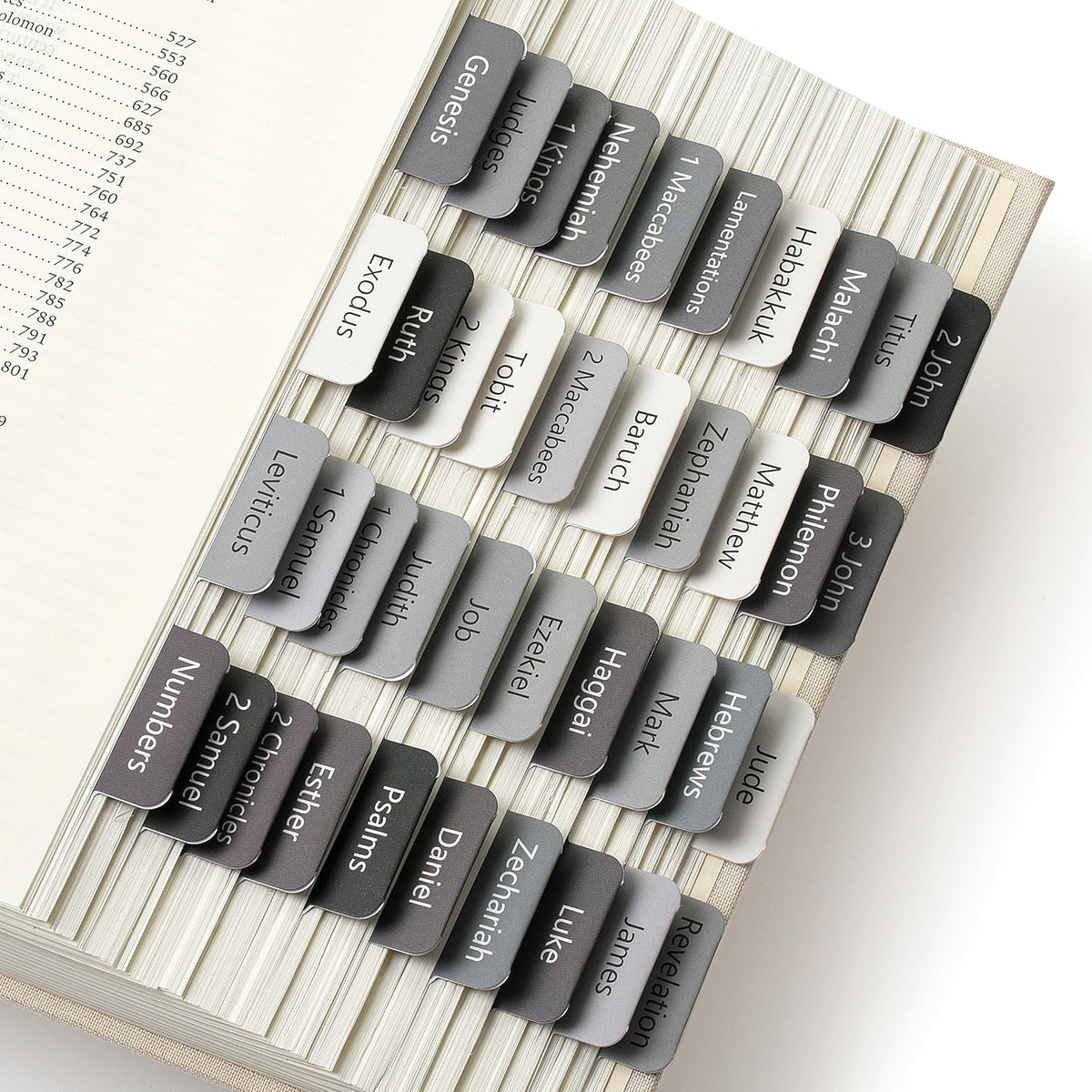 Mr. Pen- Bible Tabs, 75 Tabs, Gray, Laminated Bible Tabs for Women and Men