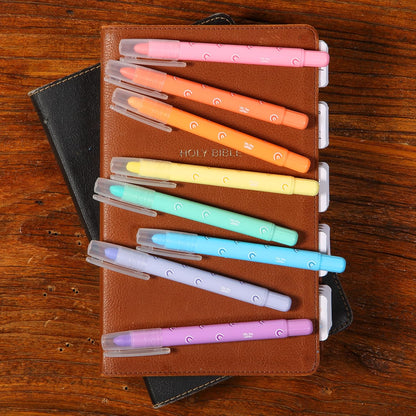 Gel Highlighter, 8 Pack, Assorted Colors, Cute Bible Highlighters No Bleed, No Bleed Highlighters, Bible Highlighter, Bible Markers, Gel Highlighters for Bibles, Highlighter