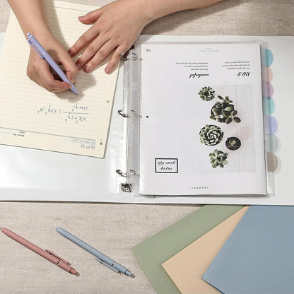 Mr. Pen- Clear Sheet Protectors with Tabs, 8 Tabs, 32 Sets, Clear Plastic Dividers for 3 Ring Binder