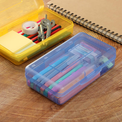 Mr. Pen- Pencil Box, 2 Pack, Assorted Colors, Crayon Box, Pencil Boxes, Pencil Box, 2 Pack, Yellow & Blue