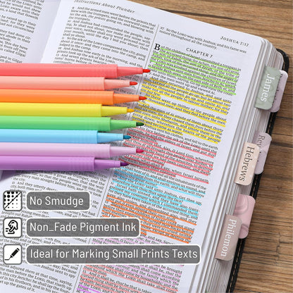 Highlighters, 8 Pack, Fine Tip, Pastel Colors, Highlighters Assorted Colors, Colored Highlighters, Highlighter Pen, Cute Highlighters, Highlighter Set