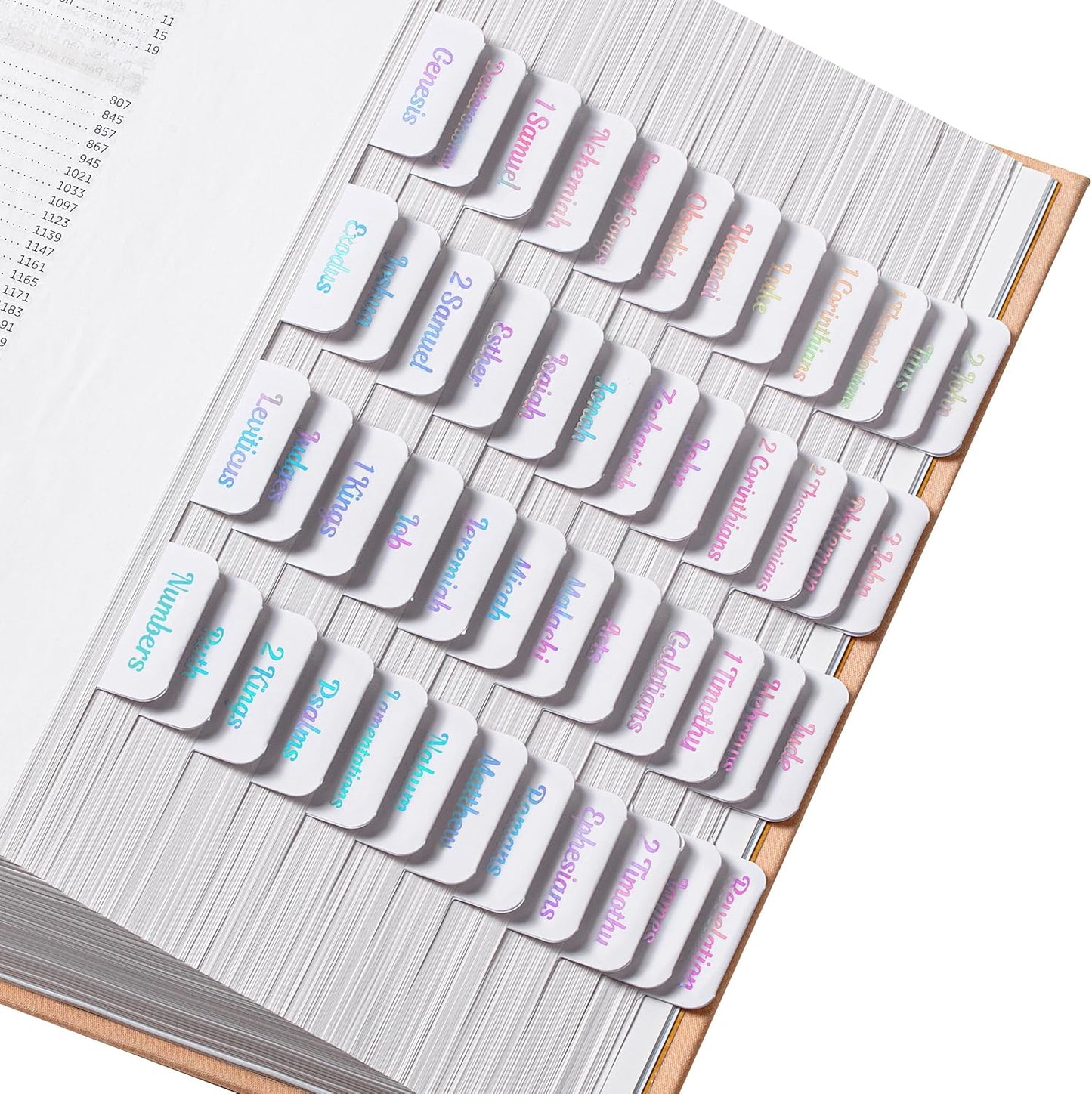 Mr. Pen- Bible Tabs, 75 Tabs, Holographic Laminated Bible Tabs for Women and Men