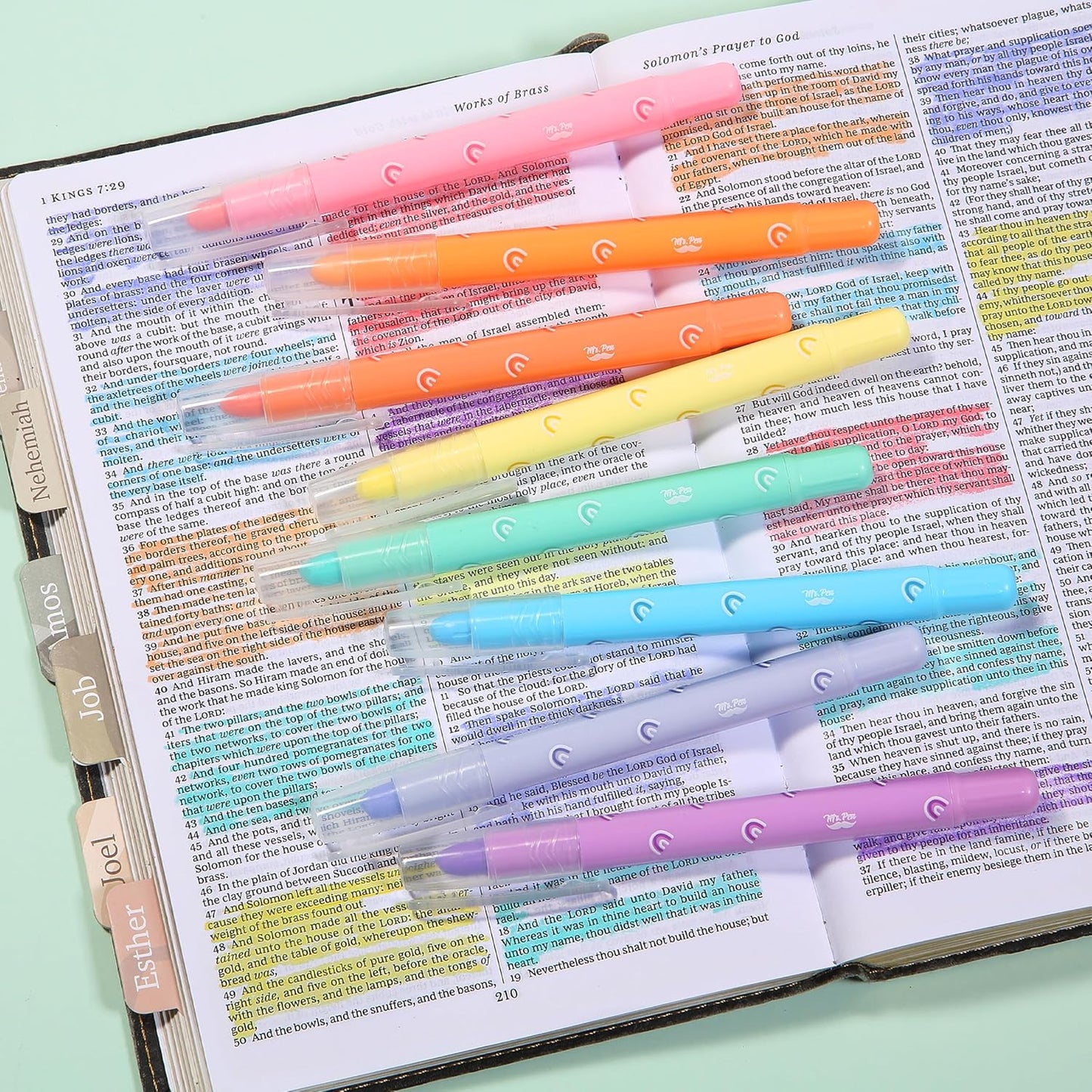 Gel Highlighter, 8 Pack, Assorted Colors, Cute Bible Highlighters No Bleed, No Bleed Highlighters, Bible Highlighter, Bible Markers, Gel Highlighters for Bibles, Highlighter