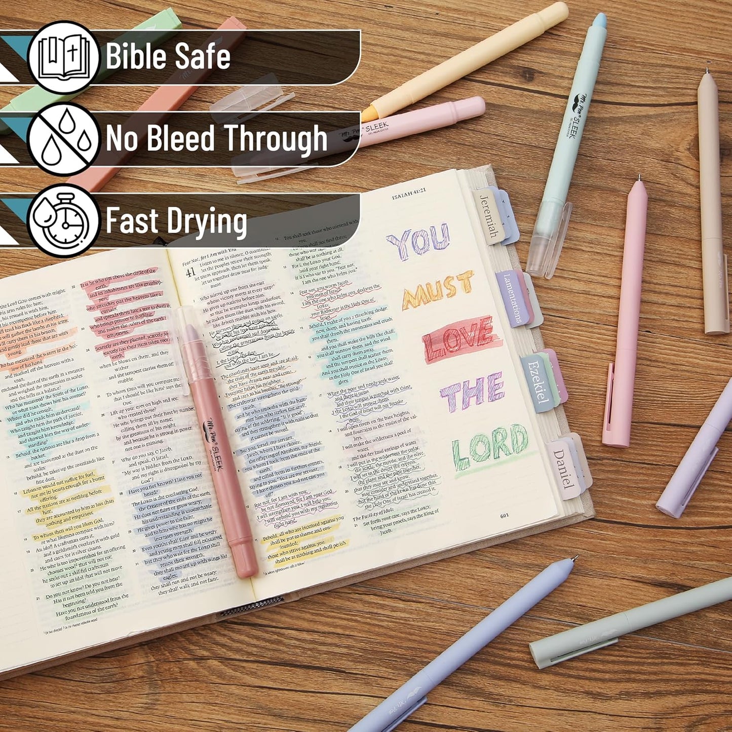 Bible Journaling Kit, Bible Case, Bible Highlighters and Pens No Bleed, Bible Study Kit, Bible Journaling Kit, Bible Study Supplies Journaling Kit, Bible Journaling Supplies