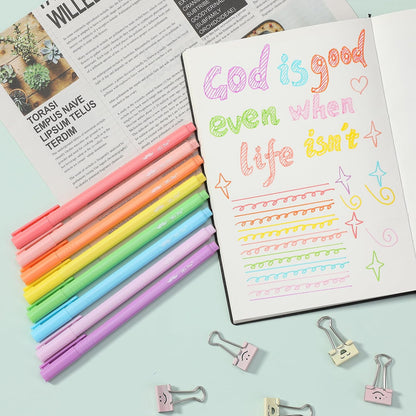 Highlighters, 8 Pack, Fine Tip, Pastel Colors, Highlighters Assorted Colors, Colored Highlighters, Highlighter Pen, Cute Highlighters, Highlighter Set