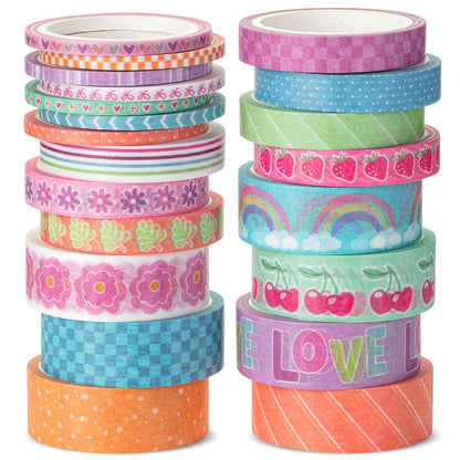 Mr. Pen- Washi Tape Set, 21 Rolls, Assorted Sizes, Pastel Bliss, Washi Tape for Journaling