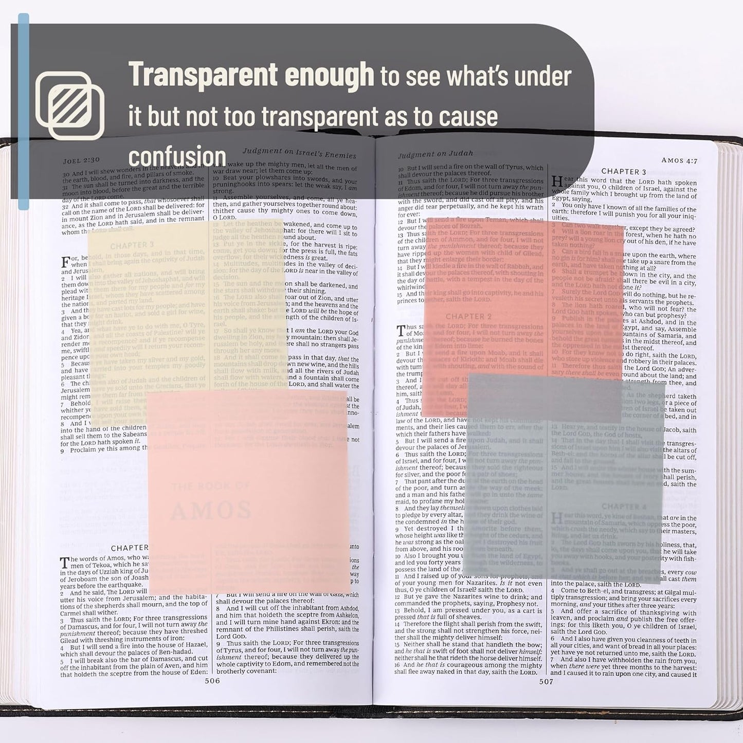 Mr. Pen- Transparent Sticky Notes, 3x3, 200 Sheets, Vintage Colors