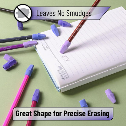 Pencil Erasers Toppers, 30 Pack, Colorful, Latex Free, No Smudge