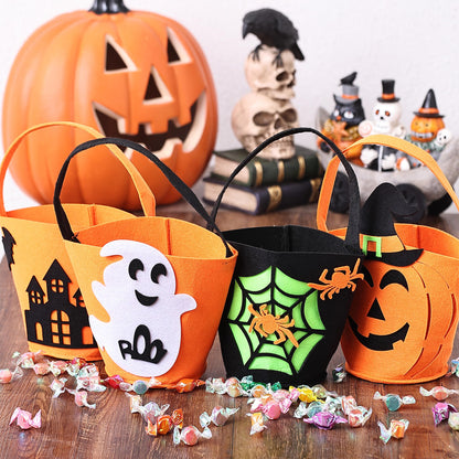 Mr. Pen- Mini Halloween Candy Bucket, 4 Pack (Check the Size), Halloween bucket, Halloween Trick or Treat Bucket, Halloween Trick or Treat Bags, Halloween Bags for Trick or Treat