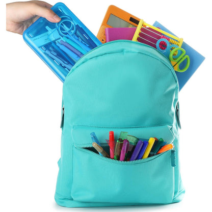 Mr. Pen- Clear Pencil Boxes, 2 Pack, Blue/Green, Snap-Tight Lid, Plastic Pencil Box Organizer