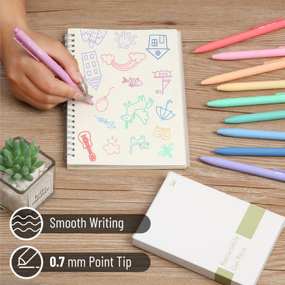 Mr. Pen- Retractable Gel Pens, 10 Pack, Color Ink Gel Pens Fine Point, Pastel Colors, 0.7mm Gel Pens Fine Point, Retractable Pens