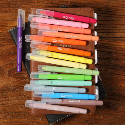 Gel Highlighter, 16 Pack, Morandi and Vibrant Colors, Bible Highlighters No Bleed Highlighters, Bible Highlighter, Bible Markers, Gel Highlighters for Bibles, Highlighter