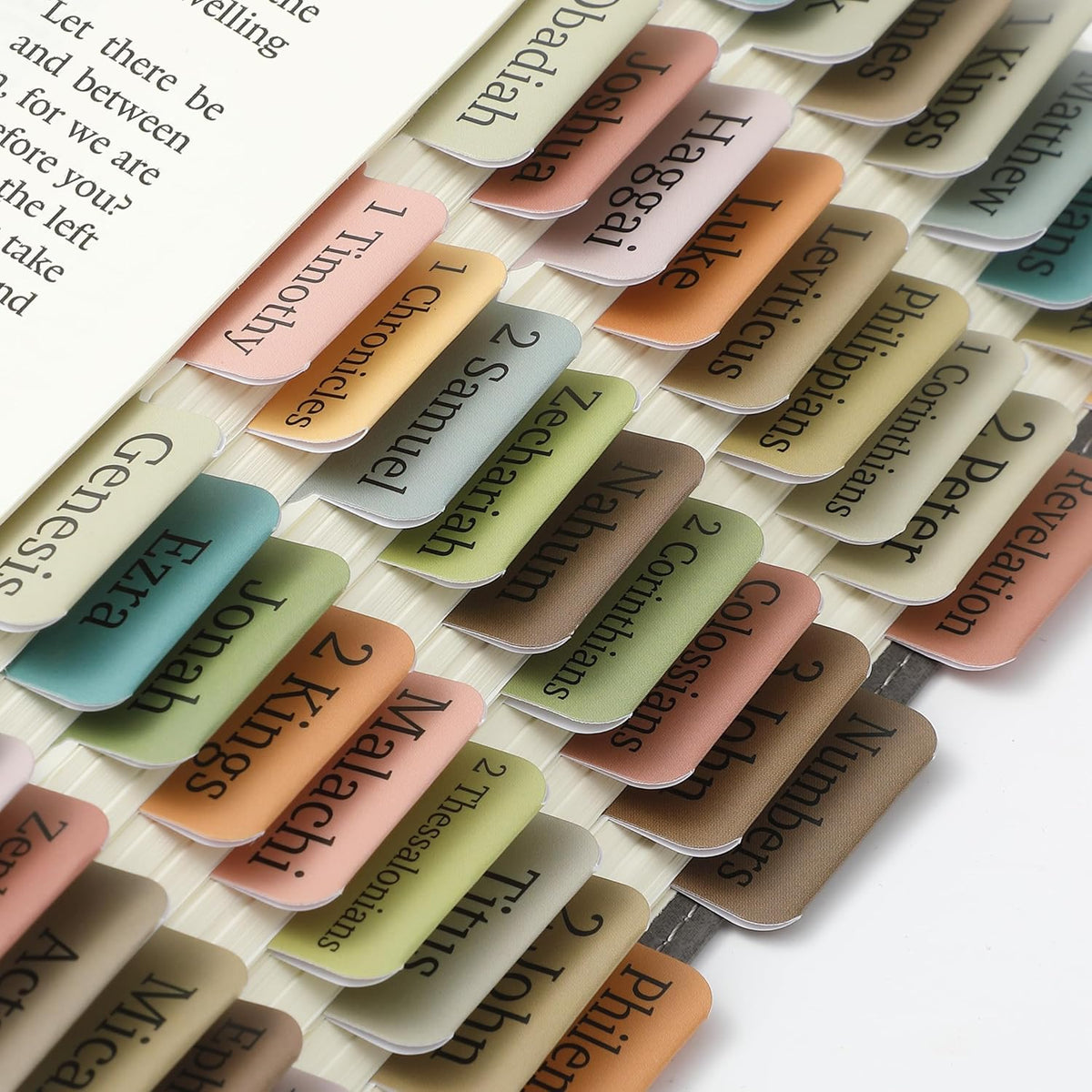 Mr. Pen- Bible Tabs, 75 Tabs, Boho Style, Laminated Bible Tabs for Women and Men