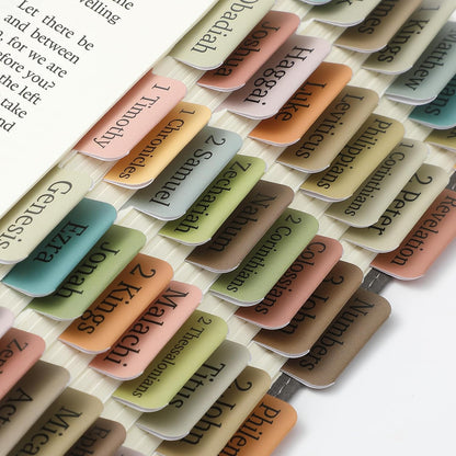 Mr. Pen- Bible Tabs, 75 Tabs, Boho Style, Laminated Bible Tabs for Women and Men