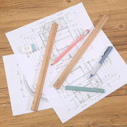 Mr. Pen- Architectural Scale Ruler, 12 Inch, 2 Pack, Wooden Architecture Ruler, Scale Ruler for Blueprints