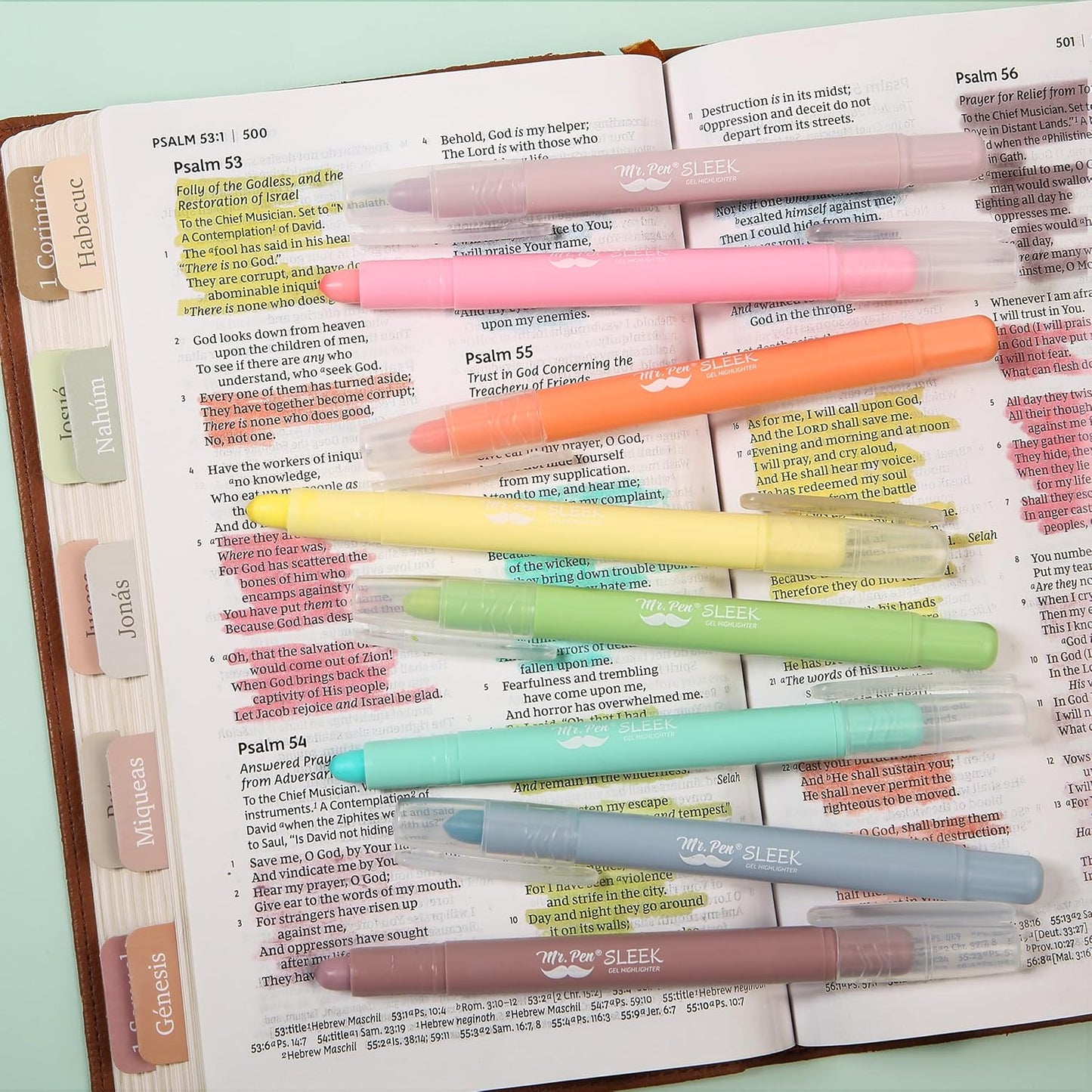 Mr. Pen- Gel Highlighter, 8 Pack, Assorted Colors, Bible Highlighters No Bleed