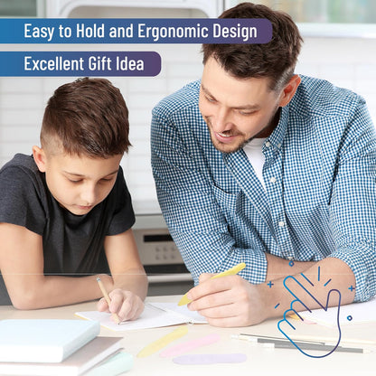 Cute Pen-Shaped Erasers for Kids, 3 Pack, Pastel Grip