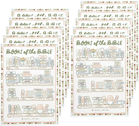 Mr. Pen Bible Reading Tracker Sticker Set of 10, 5x7 Matte Finish, Color Your Books Visual Milestone for Bible Journaling, Hand Designed