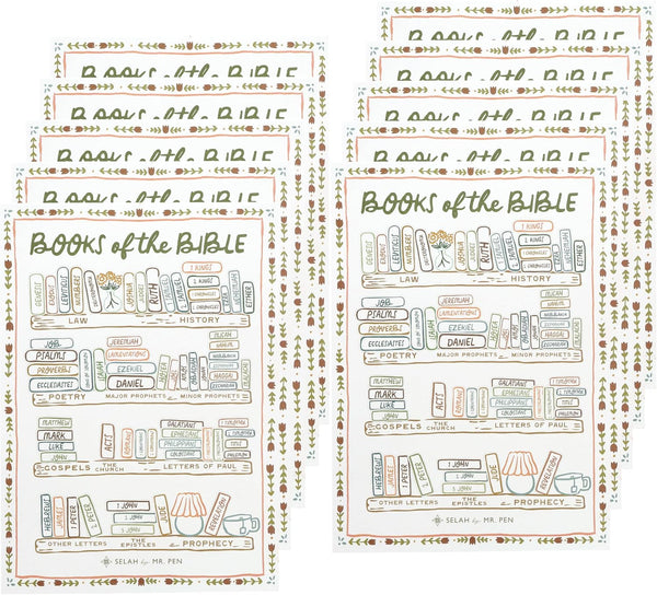 Mr. Pen Bible Reading Tracker Sticker Set of 10, 5x7 Matte Finish, Color Your Books Visual Milestone for Bible Journaling, Hand Designed