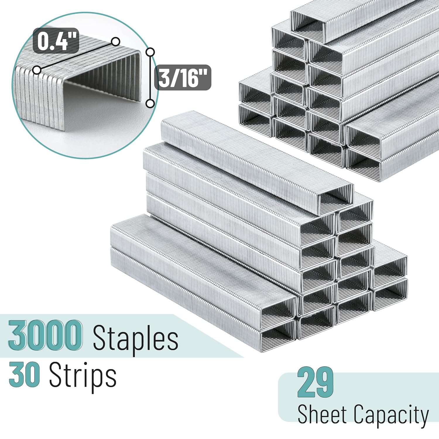 Mr. Pen Staples for Stapler, 3000 Staples, 3/16 inch Staples Refill,
