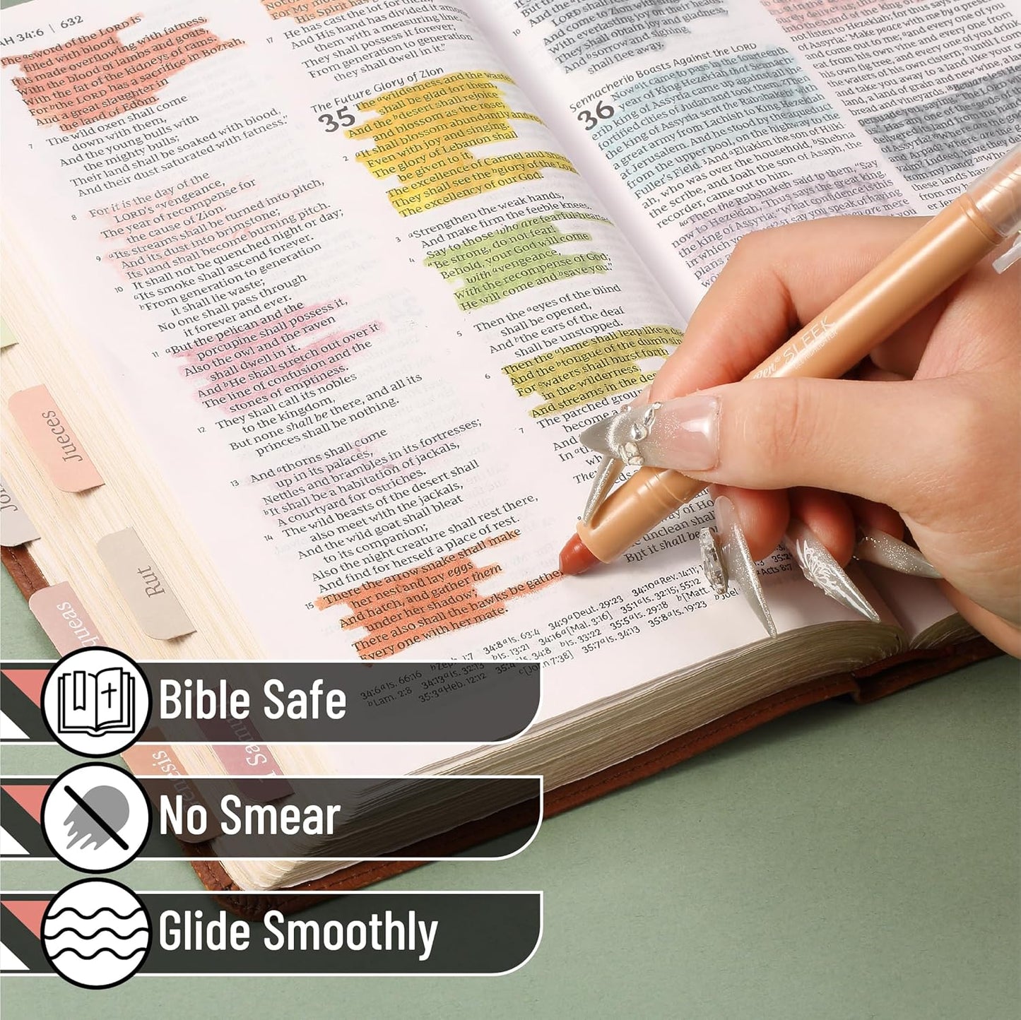 Mr. Pen- Gel Highlighter, 16 Pack, Soft & Muted Colors, Bible Highlighters No Bleed, No Bleed Highlighters, Mr Pen Bible Highlighter