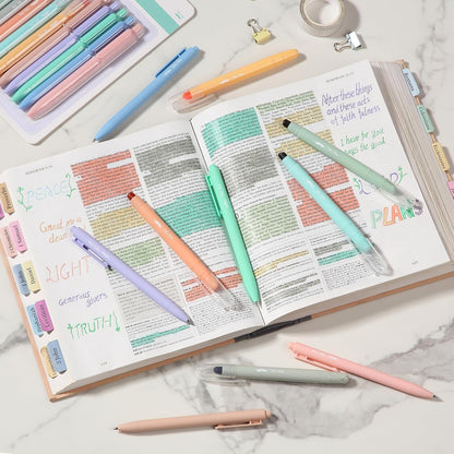 Mr. Pen- Bible Highlighters and Pens, 10 Pack, Gel Highlighters, Cotton Candy Clouds, Bible Highlighters No Bleed, Gel Highlighter No Bleed Through