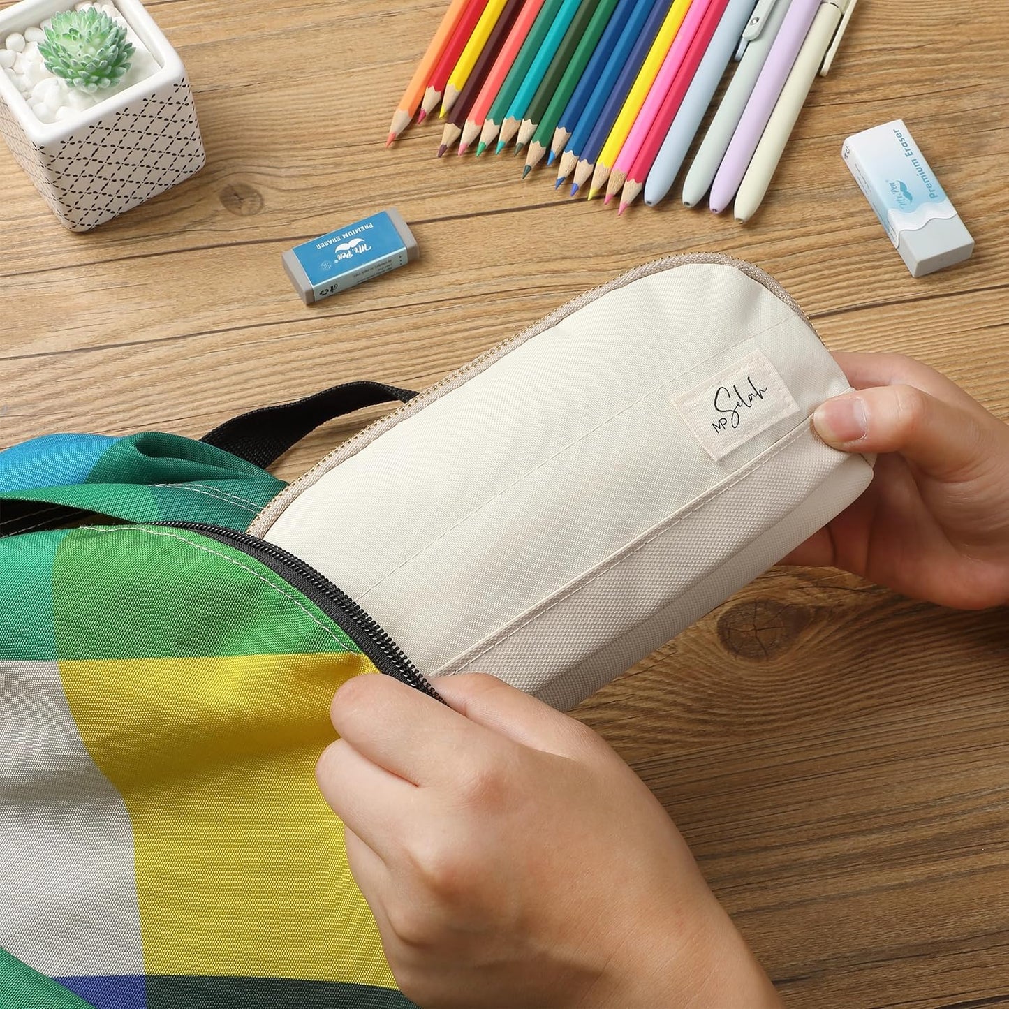 Mr. Pen- Pencil Case, Light Blue, Pencil Pouch, Pencil Bag, Pen Case, Selah Pen Pouch