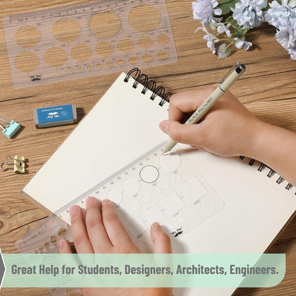 Mr. Pen- Circle Template, 2 pcs, Circle Stencil, Circle Template for Drawing Stencils, Shape Stencils