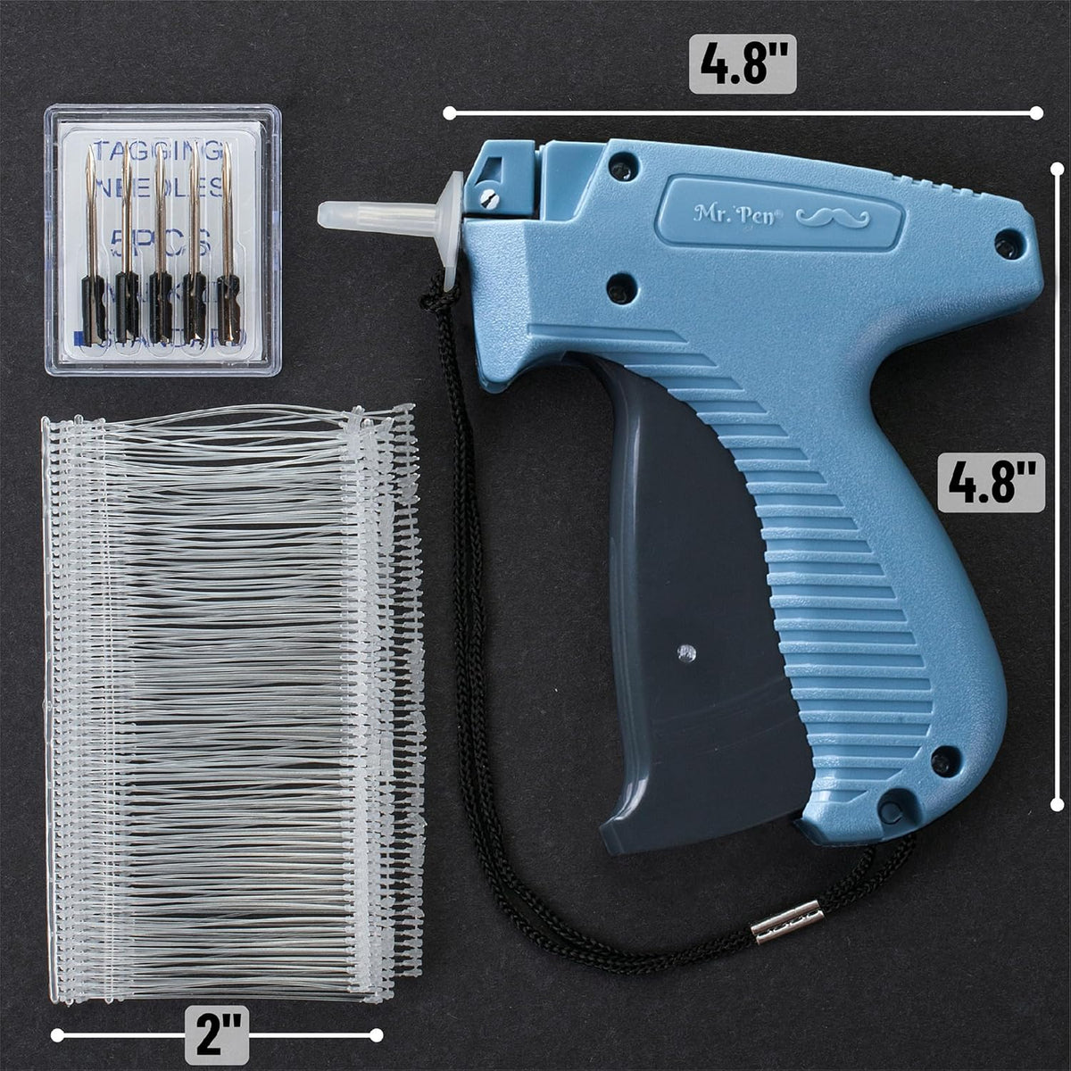 Mr. Pen- Tagging Gun, 5 Needles & 2000 Pcs Barbs Fasteners, Blue, Price Tag Gun, Tagging Gun for Clothing, Tag Attacher Guns, Retail Tagging Gun, Hang Tag Gun