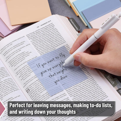 Mr. Pen- Transparent Sticky Notes, 3”x3”, Dreamy Pastel, 12 Pads, 600 Sheets, See Through Sticky Notes, Bulk Sticky Notes Transparent