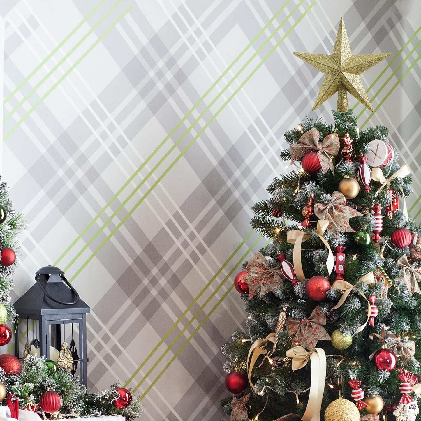 Mr. Pen- Glitter Star Tree Topper, 8-Inch, Gold Star Christmas Tree Topper Star