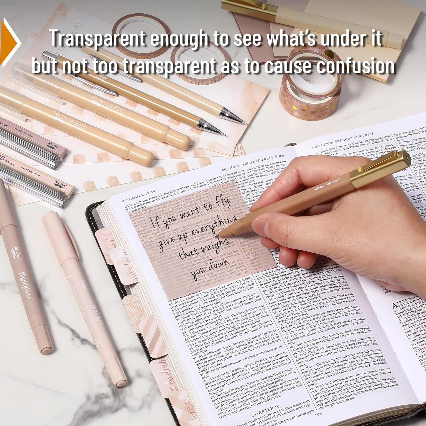 Mr. Pen- Bible Journaling Kit for Women, Golden Blush Color Theme, Bible Study Supplies Journaling Kit, Easter Gift