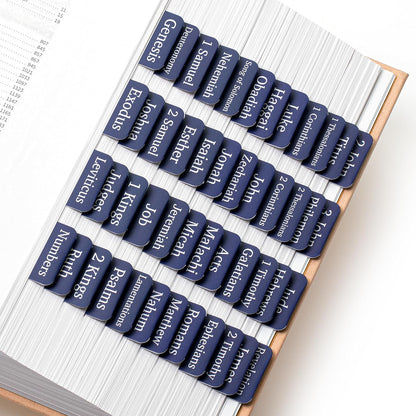 Mr. Pen- Bible Tabs, 75 Tabs, Sapphire Blue, Laminated Bible Tabs for Women and Men