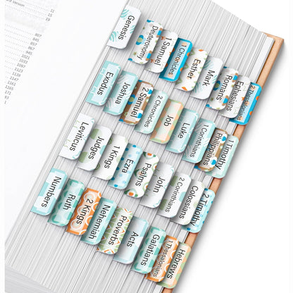 Mr. Pen- Bible Tabs, 120 pcs, Pastel Mosaic, Laminated Bible Tabs for Women and Men