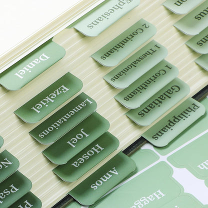 Mr. Pen- Bible Tabs, 75 Tabs, Sage Green, Laminated Bible Tabs for Women and Men