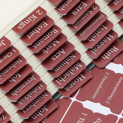 Mr. Pen- Bible Tabs, 75 pcs, Mahogany, Laminated Bible Tabs for Women and Men