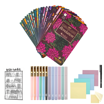 Selah by Mr. Pen New Testament Journal Set, 19 Books, NLT Translation, Bible Journaling, Softcover with Notes Space, Filament App Compatible