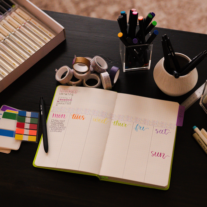 Mr. Pen - Creative Journaling Kit, 10-Piece Set for Bullet Point Journaling, Includes Notebook, Pens, Markers, Washi Tape & Tabs, Giftable Journaling Supplies for Beginners & Pros