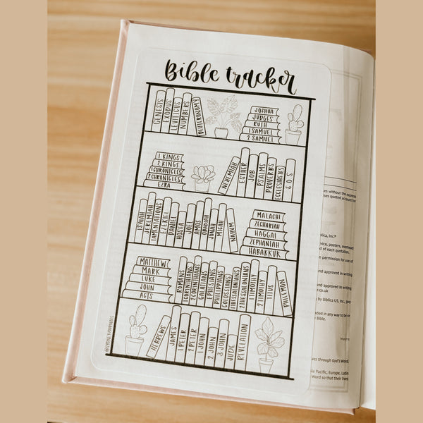 Mr. Pen Bible Reading Tracker Sticker, 5x7 Matte Finish, Color Your Books Visual Milestone for Bible Journaling, Hand Designed