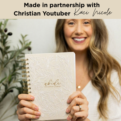 Mr. Pen- Abide Bible Study Journal – A5 Hardcover Journal with 136 Pages, 120gsm Paper, Gold Metal Spiral, Christian Gift for Women, SOAP Bible Study Method