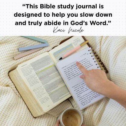 Mr. Pen- Abide Bible Study Journal – A5 Hardcover Journal with 136 Pages, 120gsm Paper, Gold Metal Spiral, Christian Gift for Women, SOAP Bible Study Method