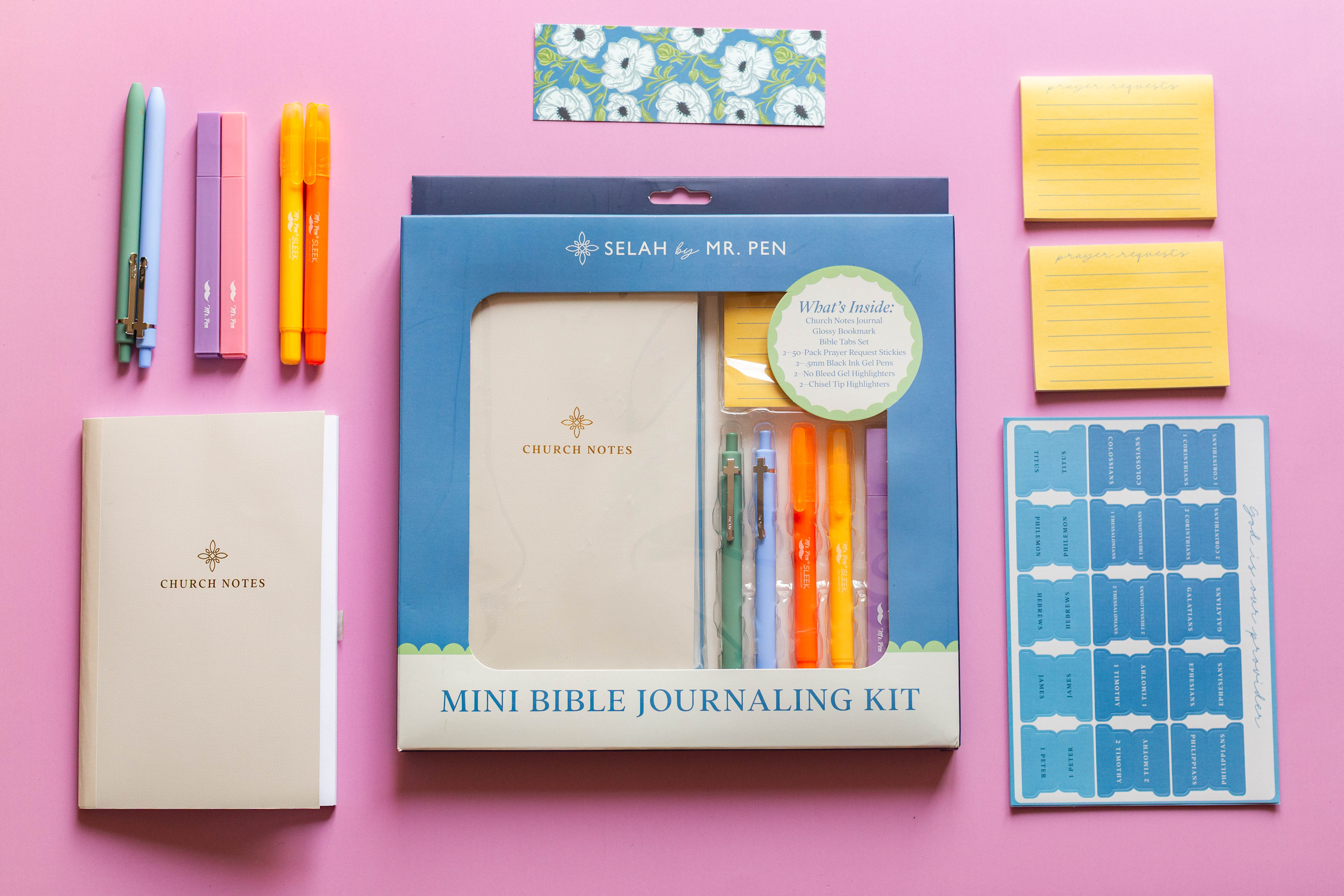 Selah by Mr. Pen - Church Notes Journal with Mini Bible Journaling Kit