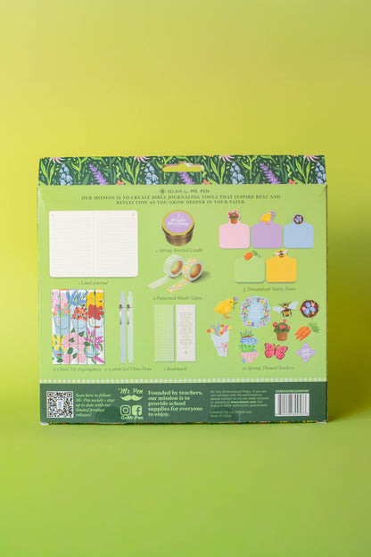 Selah by Mr. Pen Spring Bible Journaling Kit, Limited Edition, Journaling Kit with Highlighters, Gel Pens, Washi Tape, Sticky Notes, Stickers, Scented Candle, Bookmark, Spring Journaling Kit Gift Set