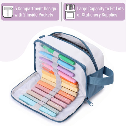 Mr. Pen- Large Capacity Pencil Case, Blue, Large Pencil Pouch